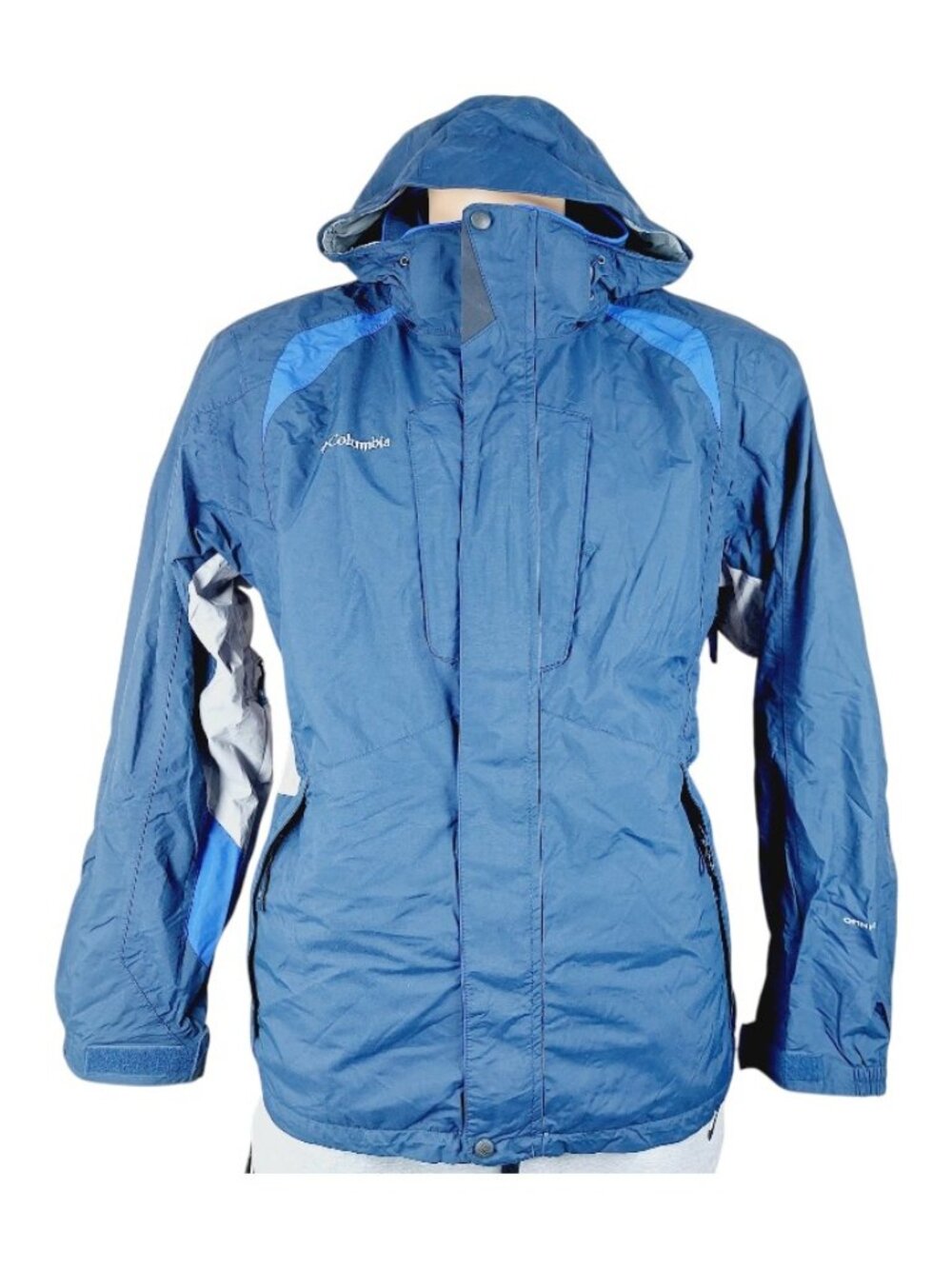 Columbia Men's Blue White Interchange Vertex 3-in-1 Snow Ski Jacket Size L